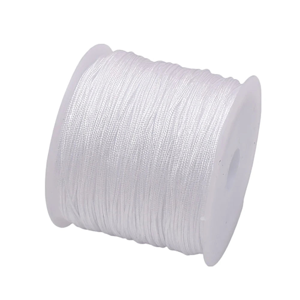50Yds 0.8mm Nylon Cord For Jewelry Beading Braided Nylon Satin String
