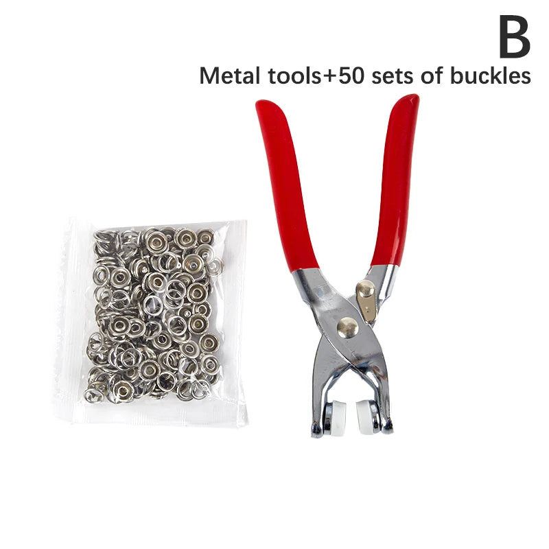 Snaps Buttons Pliers Set Snap Fasteners Sewing Buttons Press Studs