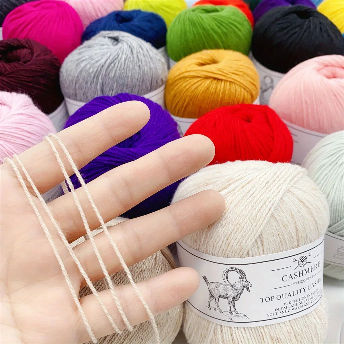 6pcs High-quality Cashmere Yarn For Knitting/Crocheting Sweaters, Woolen Pants, 1.76oz/pc