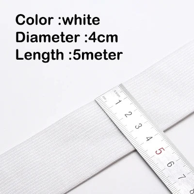 5Meters Sewing Elastic Band Heavy Stretch High Elasticity Knit White/black/10-60MM