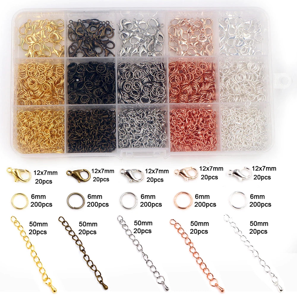 Box 3/4/5/6/7/8 10mm 8-Colors Open Jump Rings Link Loop Connector