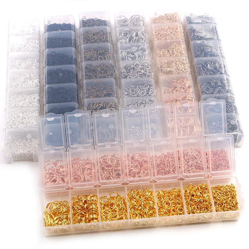 Box 3/4/5/6/7/8 10mm 8-Colors Open Jump Rings Link Loop Connector