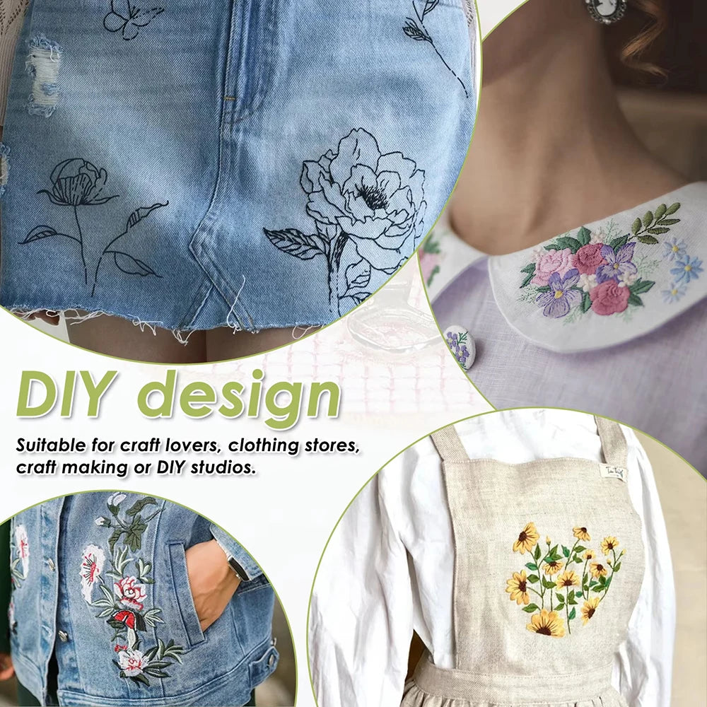 5/10pcs Water Soluble Embroidery Stabilizer Hand Embroidered Patterns Printable Paper Sewing DIY Accessories for Freely Printed