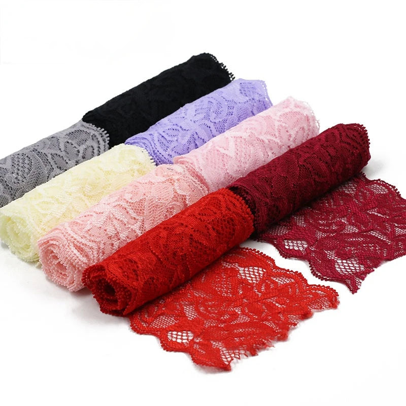 1Meter Elastic Lace Ribbon Crafts Fabric Lace Trimming Home Garment