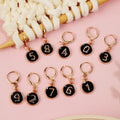 0-9 Number Knitting Row Counter Chains Alloy Enamel Stitch Marker for Knitting Weaving Sewing Jewelry Making Crochet Tracking