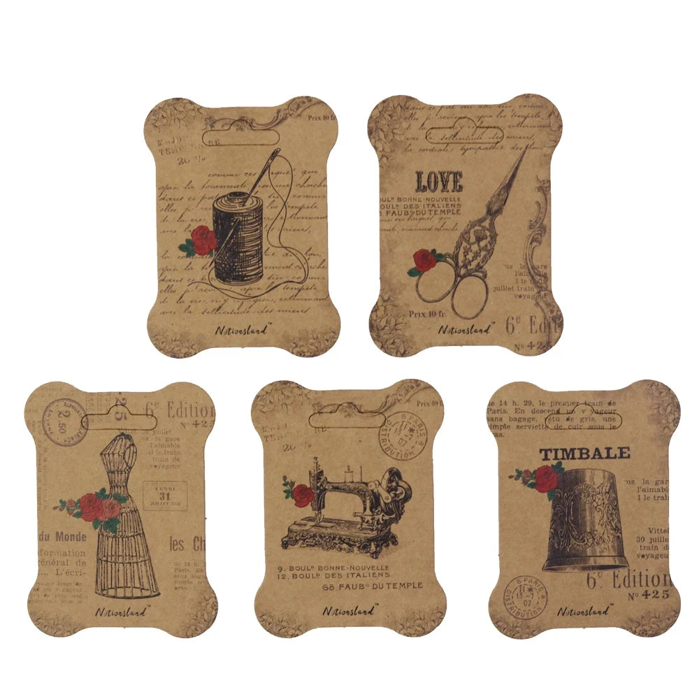 10pcs Paper Thread-Card Embroidery Thread Bobbins/Floss Storage Paper Winding Board 10*7.5cm