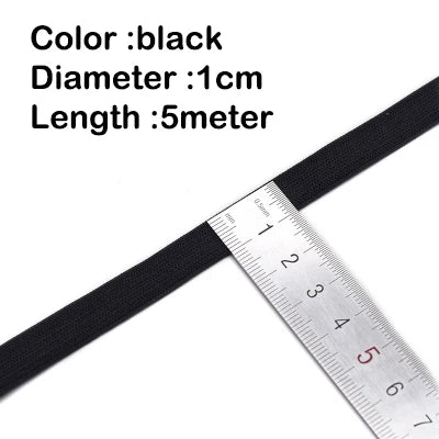 5Meters Sewing Elastic Band Heavy Stretch High Elasticity Knit White/black/10-60MM