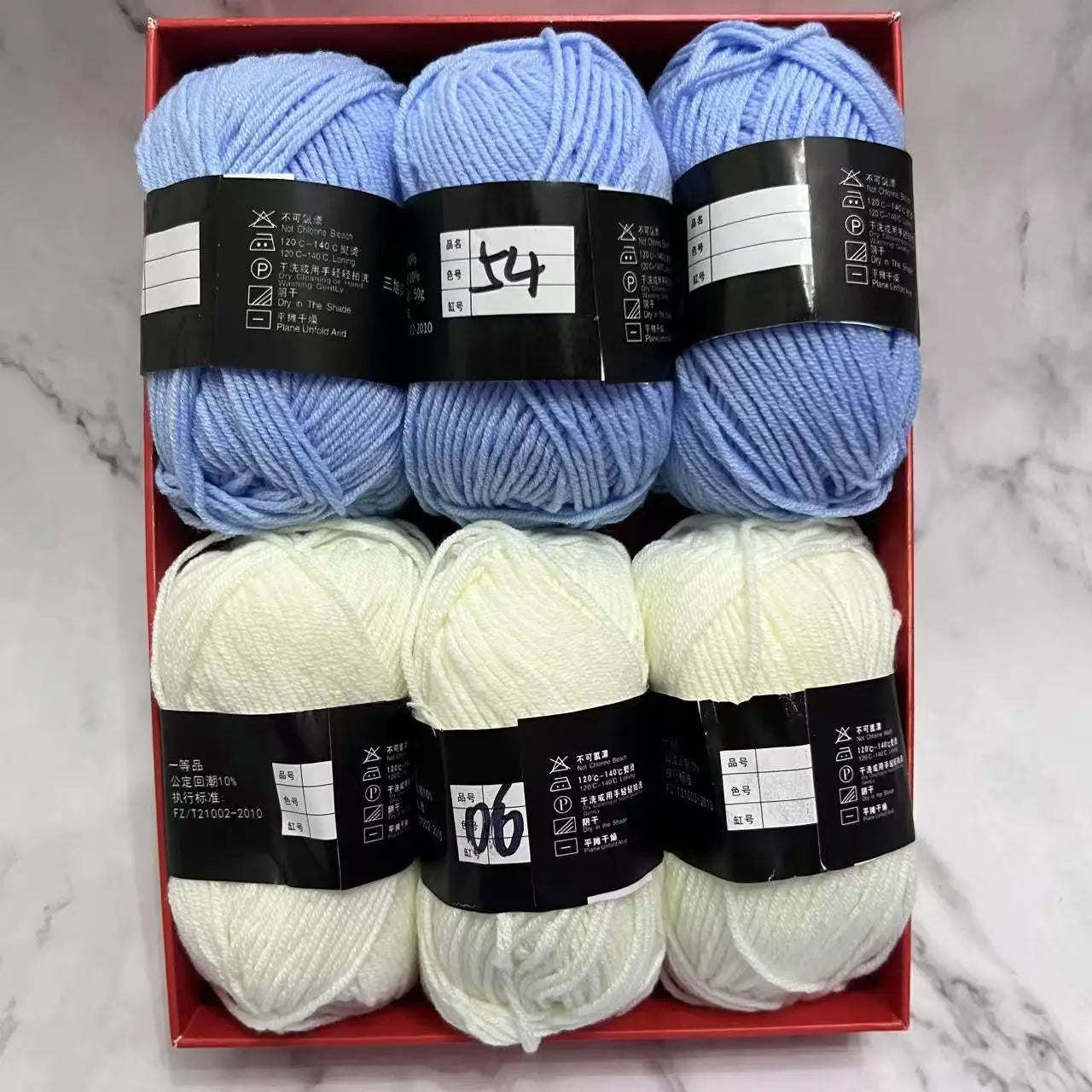 10pcs/Lot Milk Cotton Yarn 500g Soft-Dyed 4ply Knitting Crochet Bags