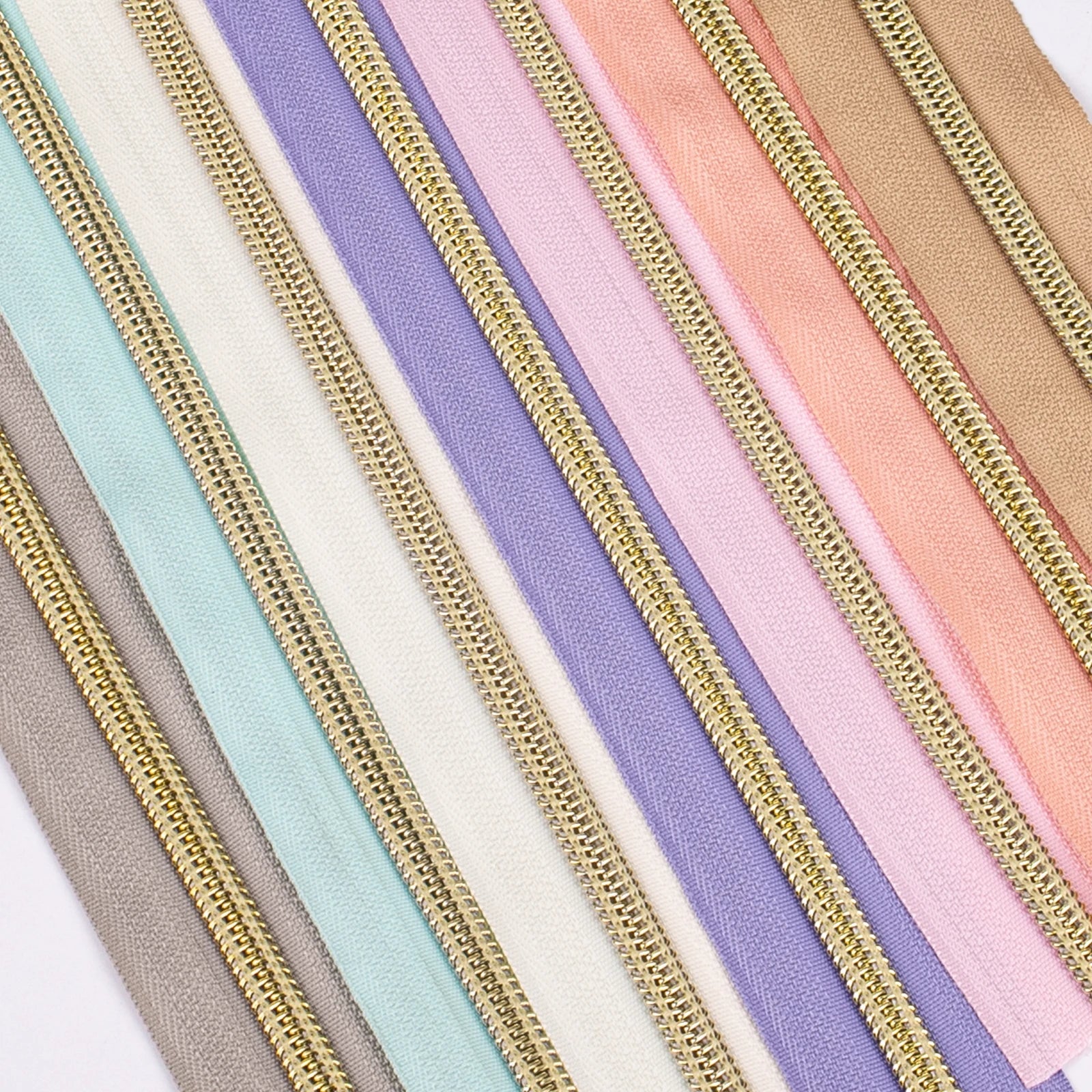 Contrast Color Zipper Set 5m 4. Zipper 10 Zipper Puller,