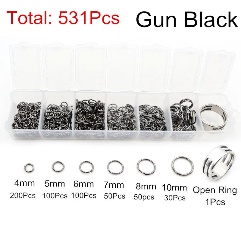Box 3/4/5/6/7/8 10mm 8-Colors Open Jump Rings Link Loop Connector