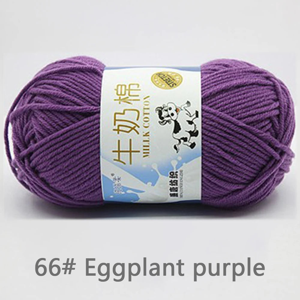 New 5Pcs colorful Soft Milk Cotton 5Ply Yarn Children, Adults