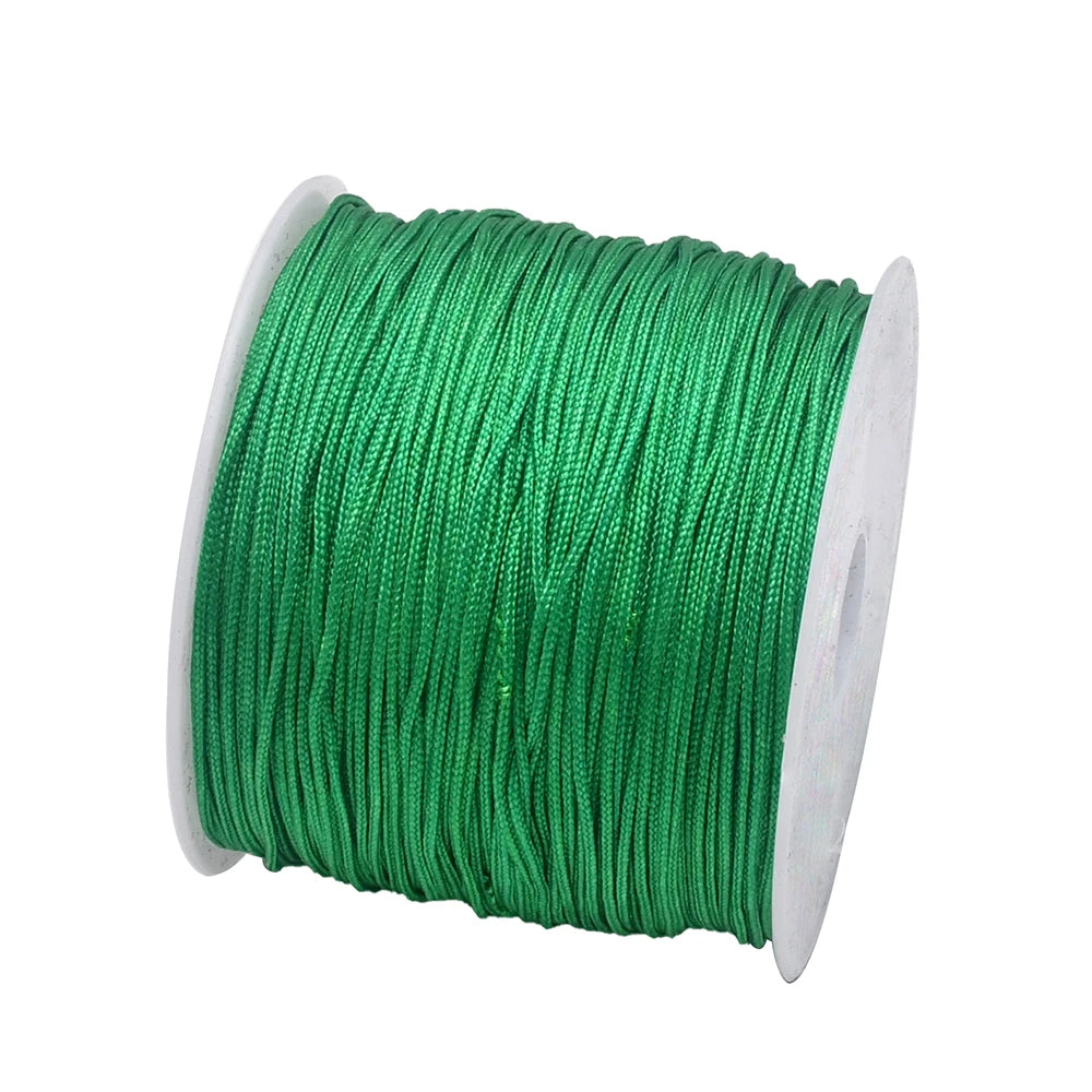50Yds 0.8mm Nylon Cord For Jewelry Beading Braided Nylon Satin String