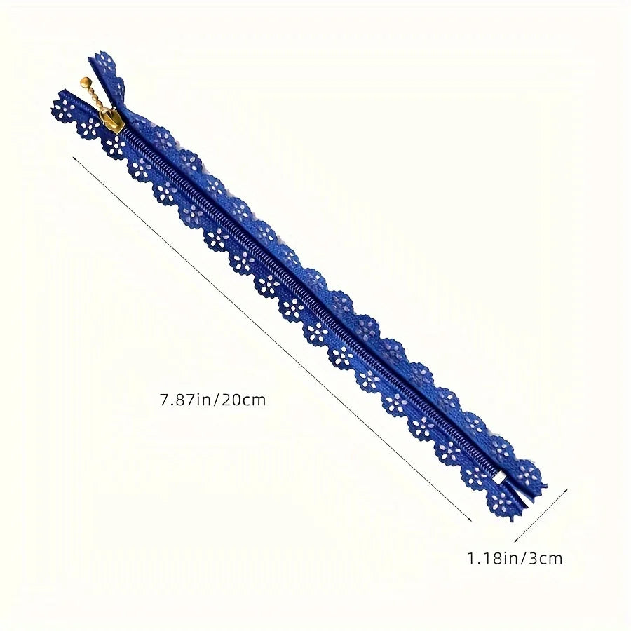 10 pcs 15-30cm #nylon closed tail lace hollow lace zipper