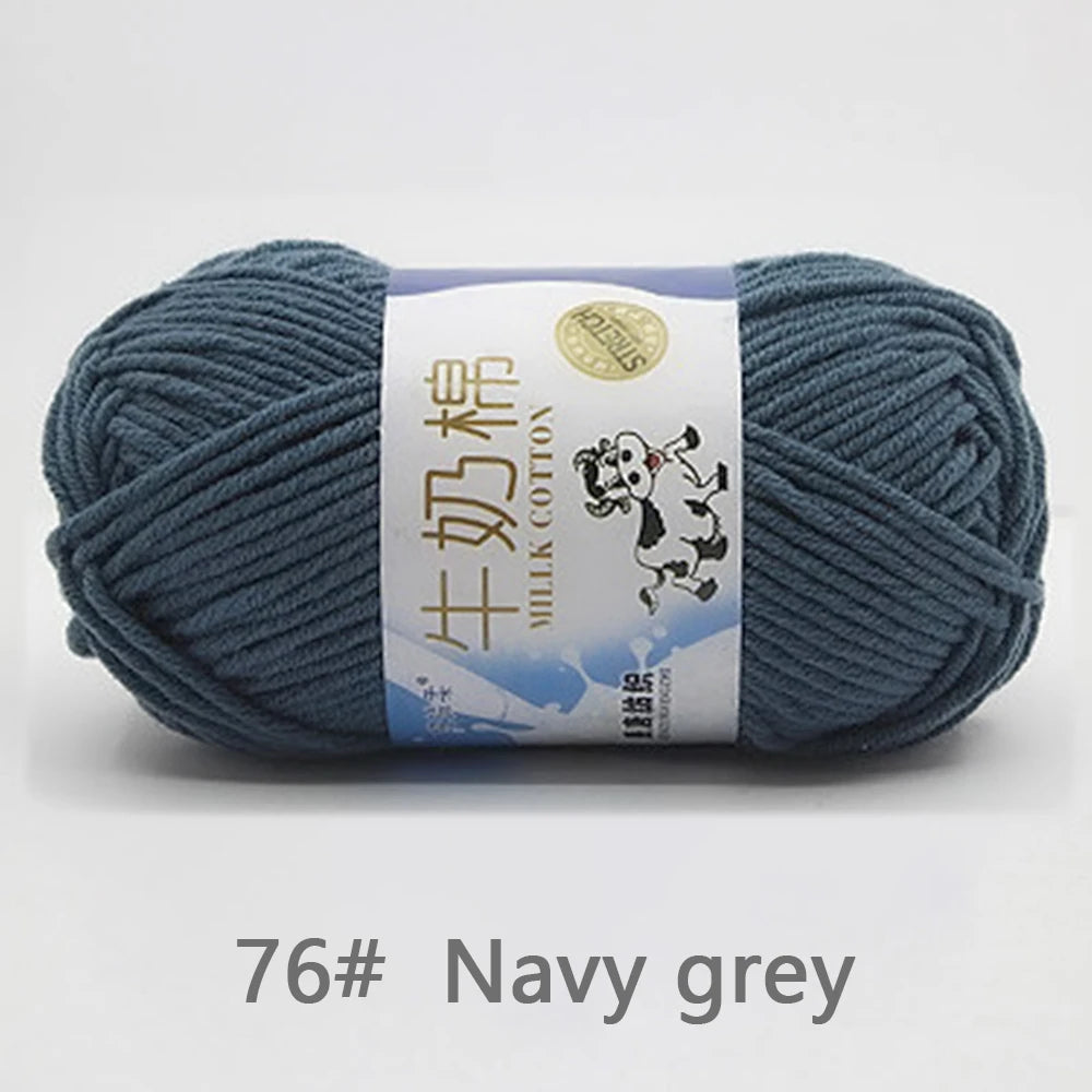 New 5Pcs colorful Soft Milk Cotton 5Ply Yarn Children, Adults