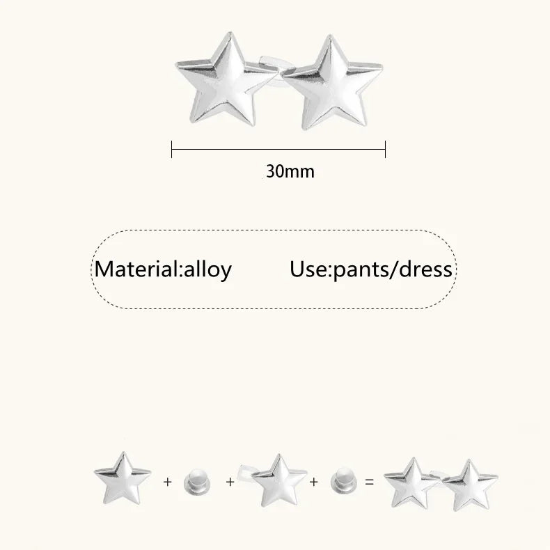 1 Pair Jeans Button Adjustable Clips Pant Skirts Waist Tightener