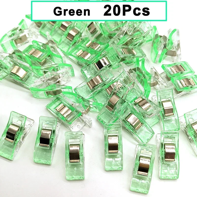 20/50Pcs Multipurpose Plastic Sewing Clips Colorful Binding Clips Craft Quilting
