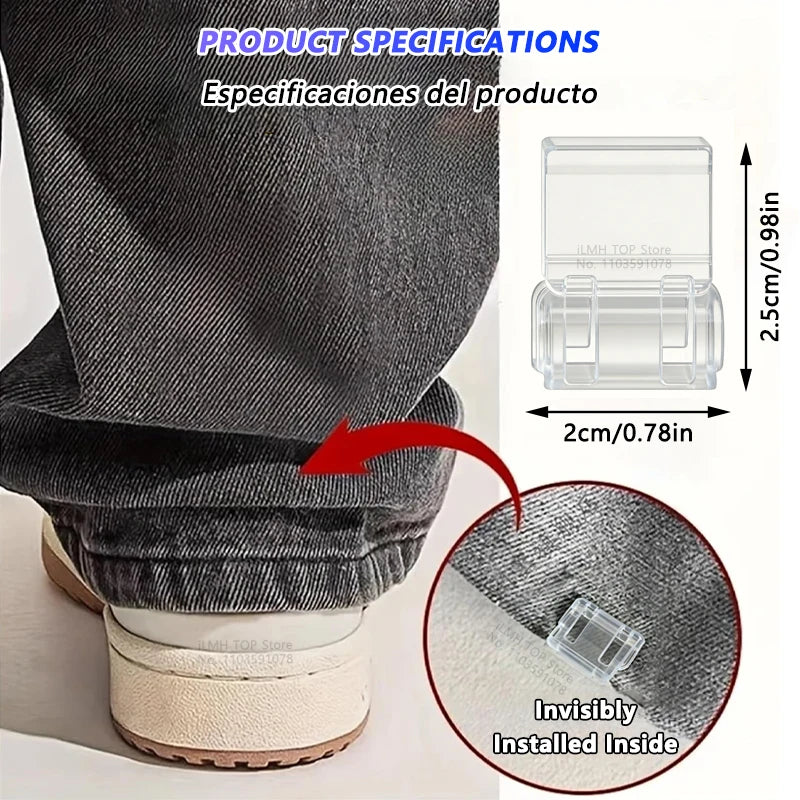 4~10PCS Invisible Leg Shortening, Non-Slip Pants Edge Clip