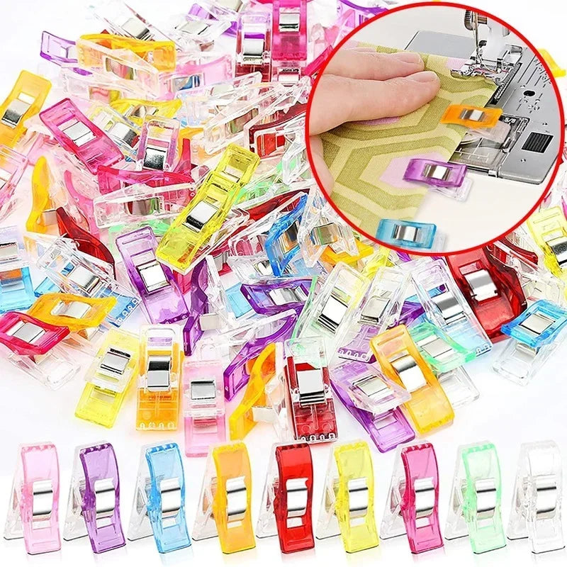 20/50Pcs Multipurpose Plastic Sewing Clips Colorful Binding Clips Craft Quilting
