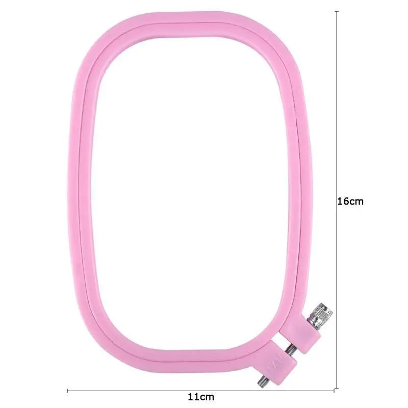 Plastic DIY Embroidery Hoops Square Shape Cross Stitch Frame Ring