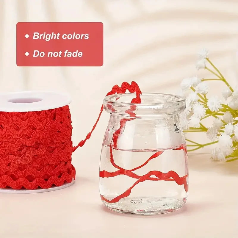 1 Roll 27yd/25m RIC Rac Ribbon Bending Fringe Trim 5mm/0.2 inch