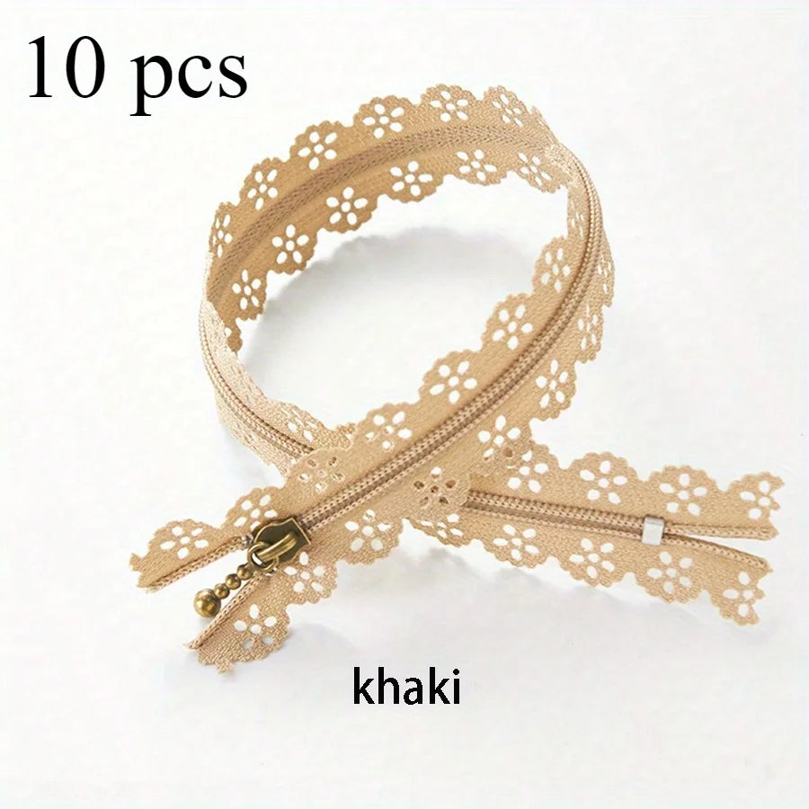 10 pcs 15-30cm #nylon closed tail lace hollow lace zipper