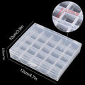 1pc Sewing Machine Empty Bobbin Storage Organizer 25 Slots Transparent Plastic