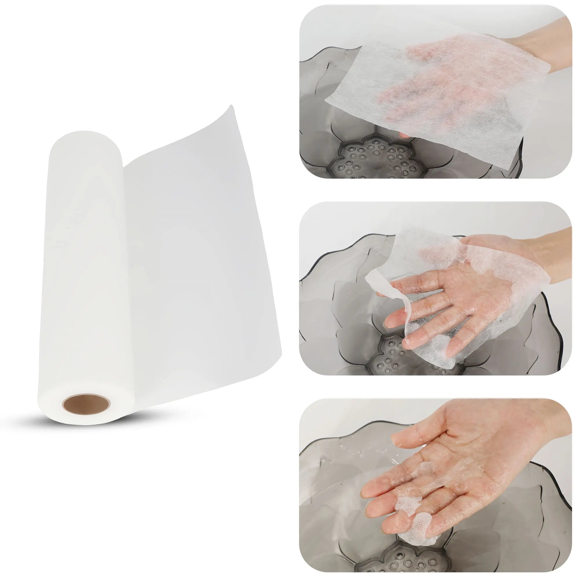 Wash-Away Water Soluble Embroidery Stabilizer 12"x25Yd-Roll-40g Compatible with Most Hoops