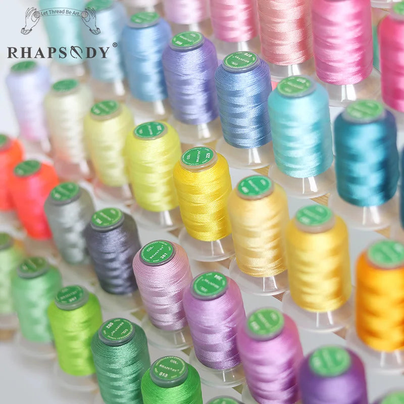 Rhapsody 40WT Polyester Embroidery Machine Thread 550Y 60 Colors