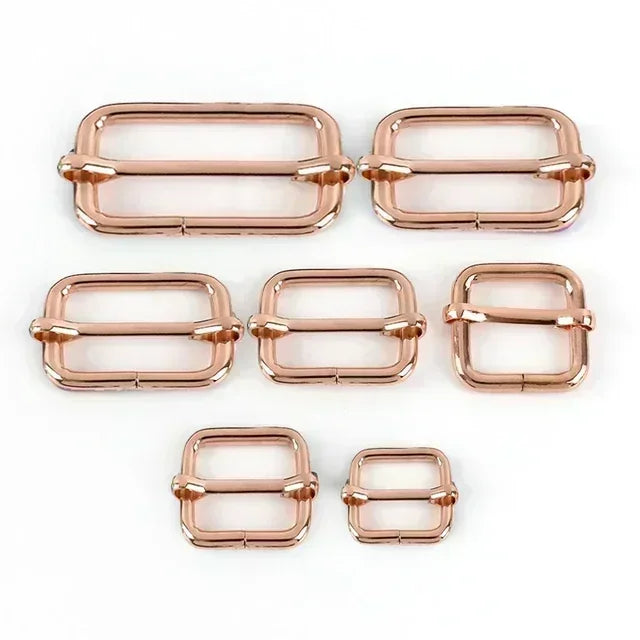 5/10Pc 20-50mm Metal Slides Tri-glides Wire-formed Roller Pin Buckles Strap Slider Adjuster for Bags Garment Leather Accessories