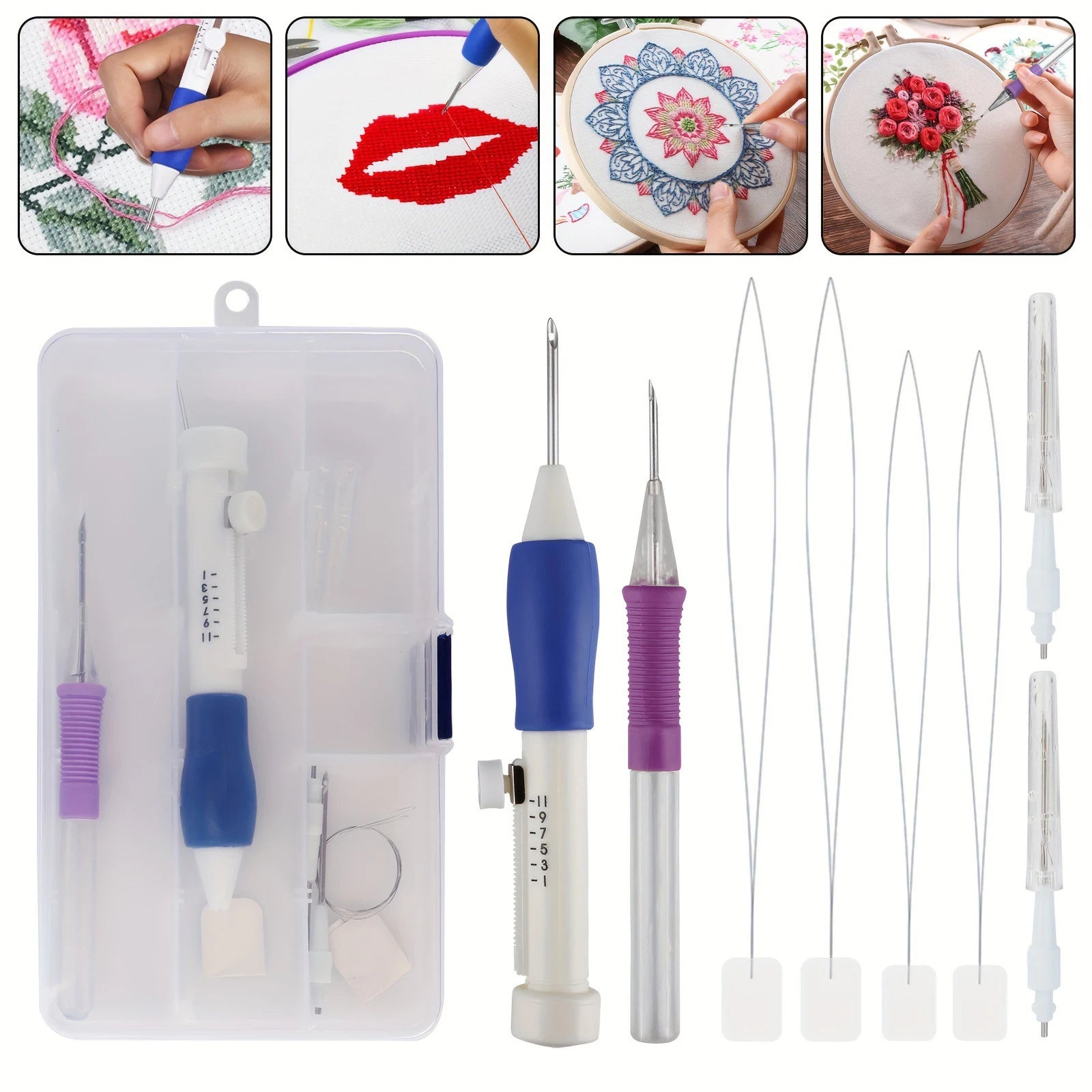 Embroidery Punch Needle Kit Stitching Tool Set Magic Needle Pen