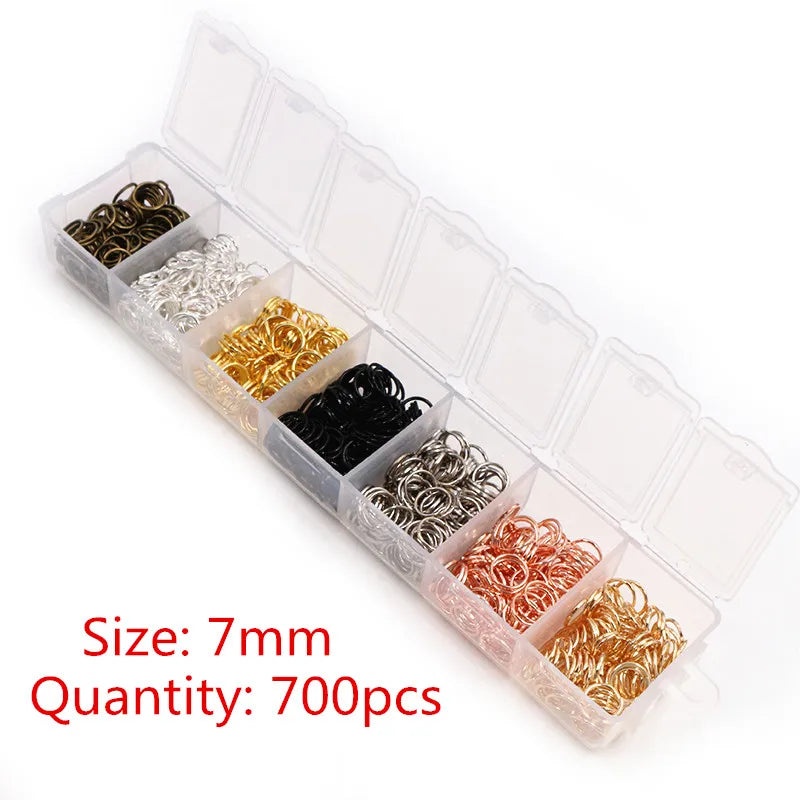Box 3/4/5/6/7/8 10mm 8-Colors Open Jump Rings Link Loop Connector