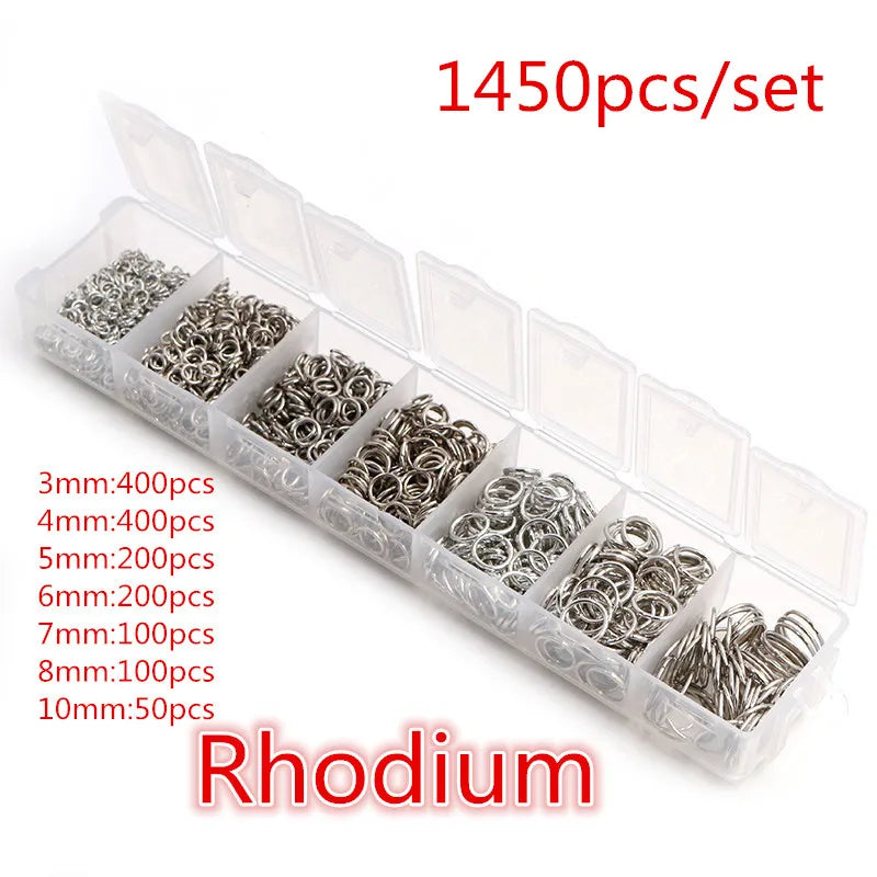 Box 3/4/5/6/7/8 10mm 8-Colors Open Jump Rings Link Loop Connector