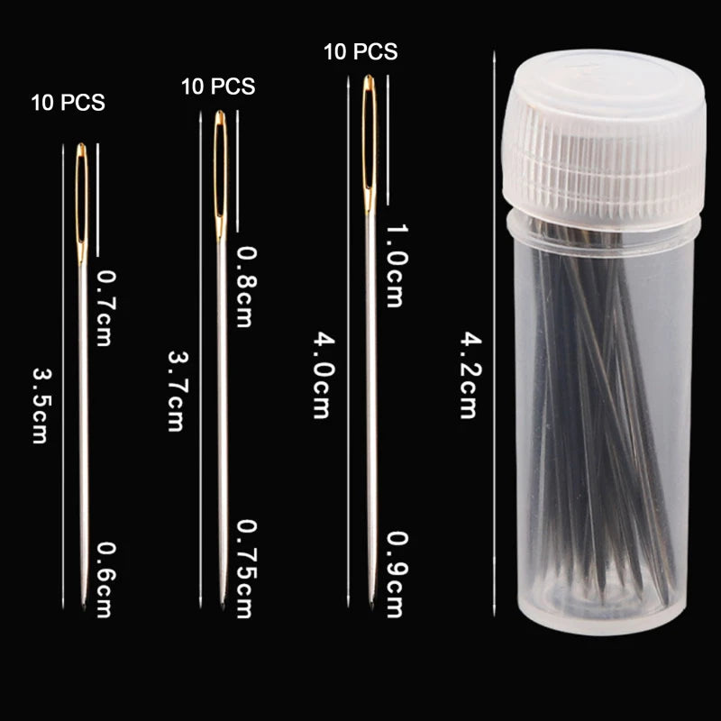 30PCS Cross Stitch Gold Tail Blunt Embroidery Needle Cross Stitch