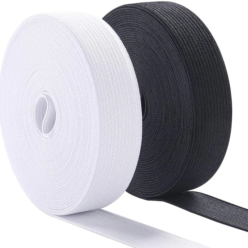 5Meters Sewing Elastic Band Heavy Stretch High Elasticity Knit White/black/10-60MM