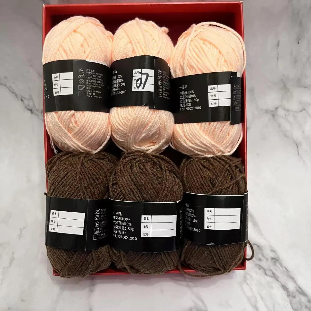 10pcs/Lot Milk Cotton Yarn 500g Soft-Dyed 4ply Knitting Crochet Bags