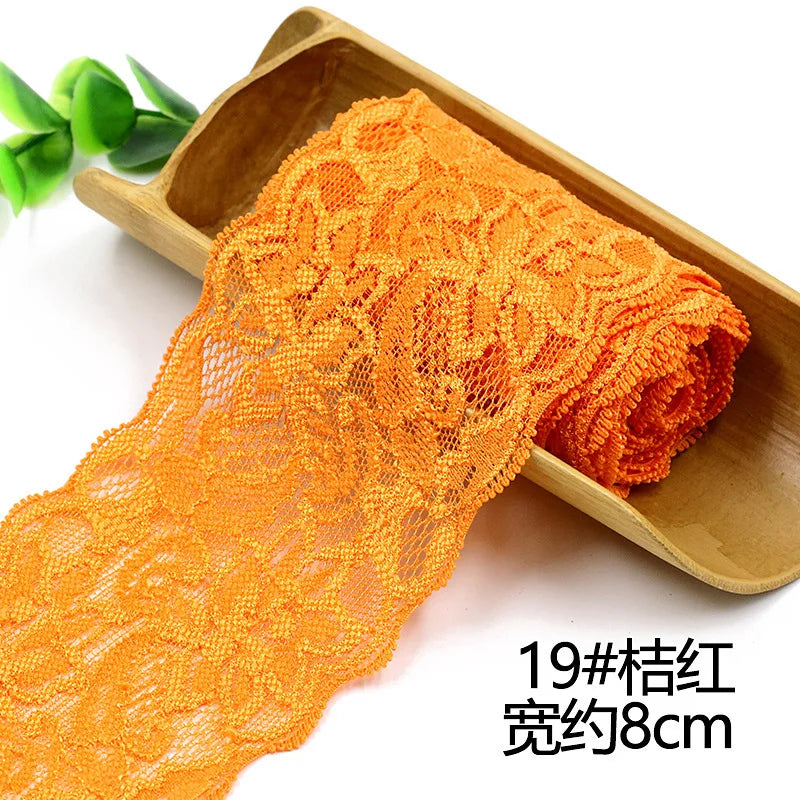 1Meter Elastic Lace Ribbon Crafts Fabric Lace Trimming Home Garment