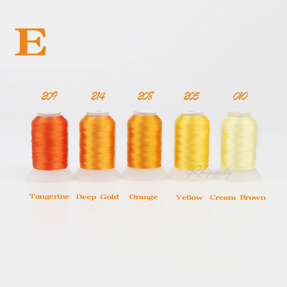 Rhapsody 40WT Polyester Embroidery Machine Thread 550Y 60 Colors