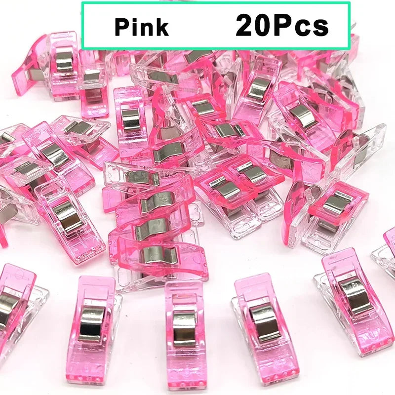 20/50Pcs Multipurpose Plastic Sewing Clips Colorful Binding Clips Craft Quilting