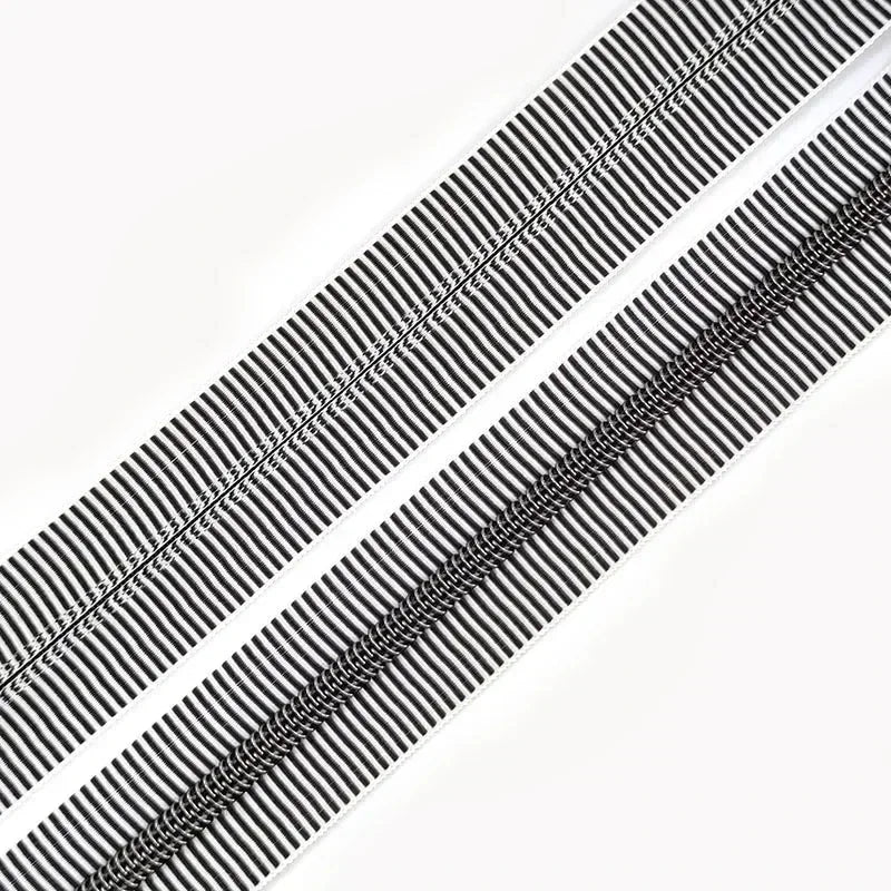 1/2/5Meters 5# Stripe Sewing Coil Zipper for Nylon Zips Bags Garment Decor Zip Tape By Meter Zippers Repair Kit DIY Accessories
