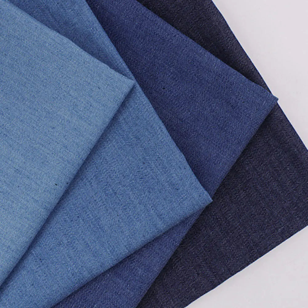 145cm Stretch Denim Fabric Blue Washed Micro Elastic Breathable Apparel
