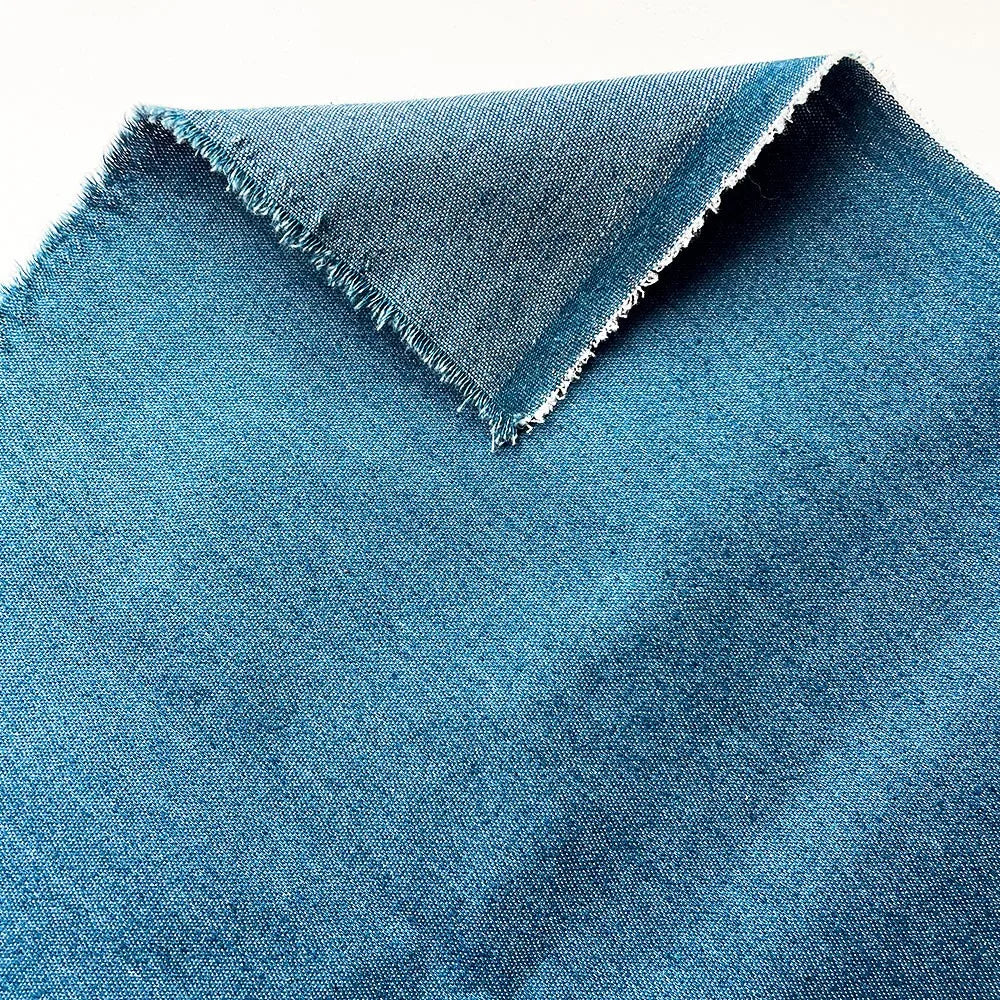 145cm Stretch Denim Fabric Blue Washed Micro Elastic Breathable Apparel