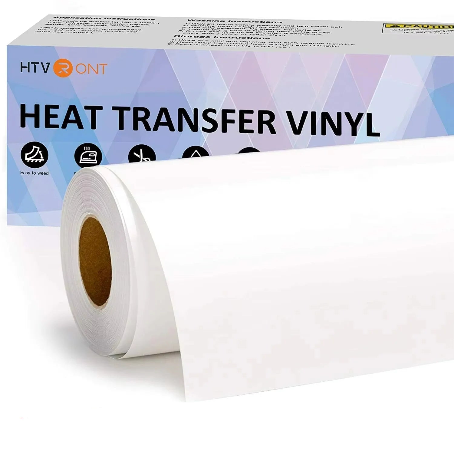HTVRONT 12"X20ft/50ft/30x1500cm Heat Transfer Vinyl Roll T-shirt Sticker Craft Iron