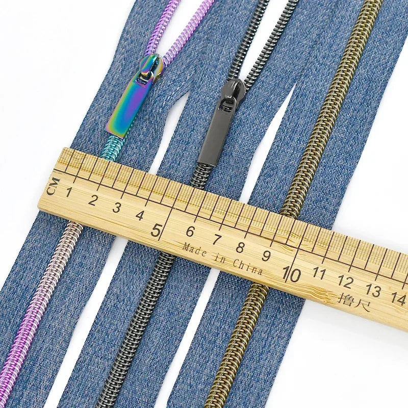 2/3/5M 5# Nylon Zipper Tape Zip Puller Slider Sewing Bag