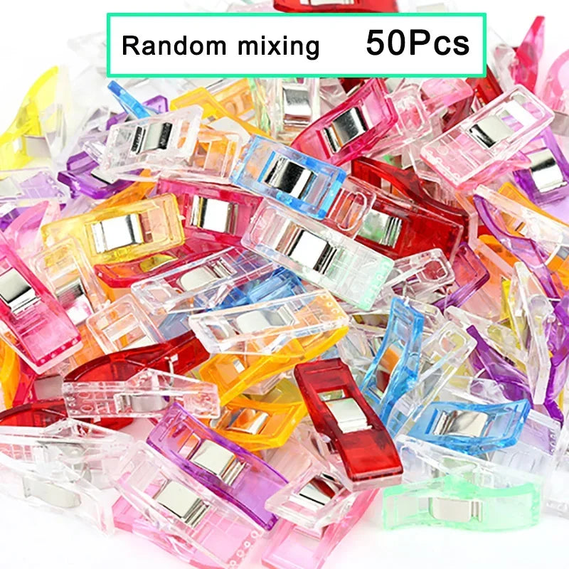20/50Pcs Multipurpose Plastic Sewing Clips Colorful Binding Clips Craft Quilting