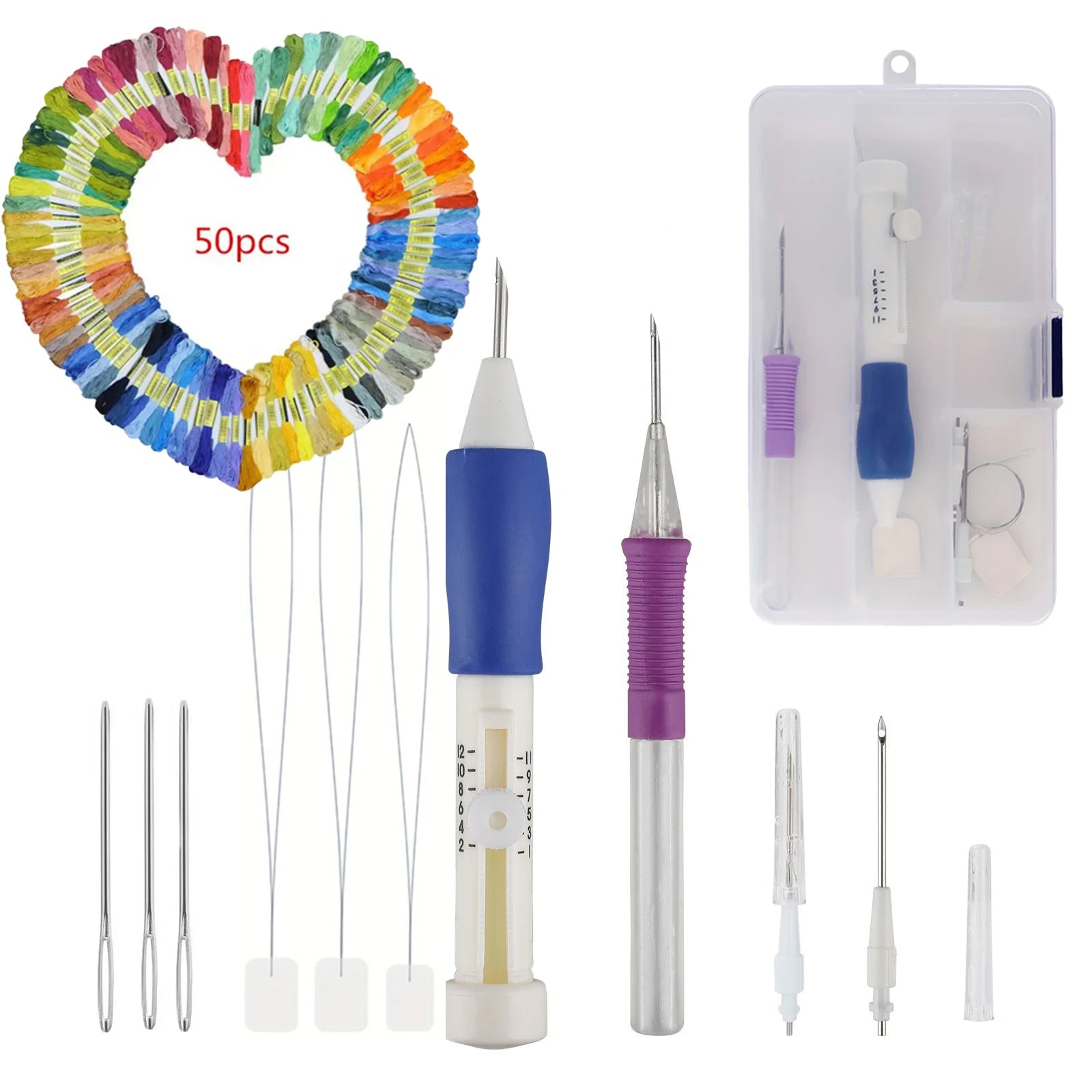 Embroidery Punch Needle Kit Stitching Tool Set Magic Needle Pen