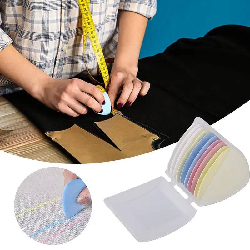 10pcs Colorful Chalk Erasable Fabric Marker Patchwork Clothing Sewing Tool