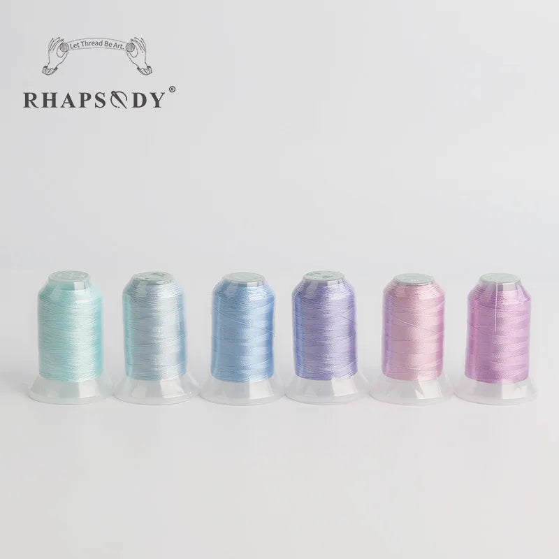 Rhapsody 40WT Polyester Embroidery Machine Thread 550Y 60 Colors