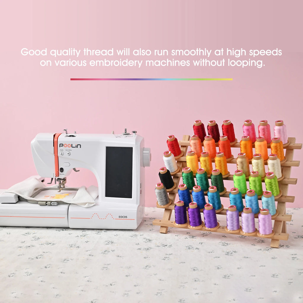 RICHWORD 40Pcs Colors Embroidery Threads 800M (875Y) Polyester Thread Kit