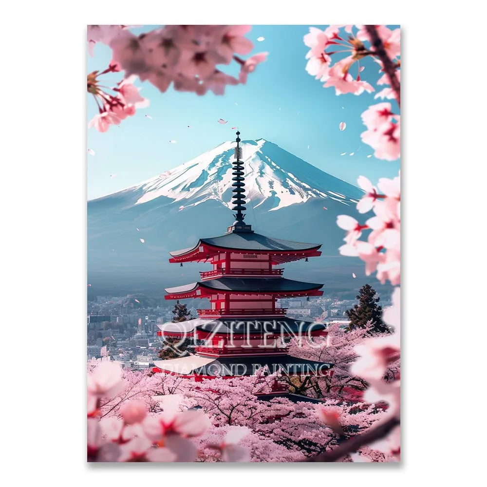 European Architecture 5D DIY Diamond Painting Kit Natural Landscape