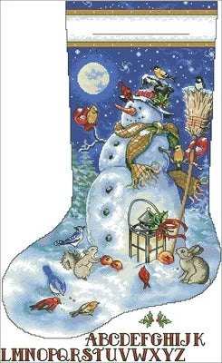 Christmas sock , 100% cotton threads Counted Cross stitch sets Kit 4